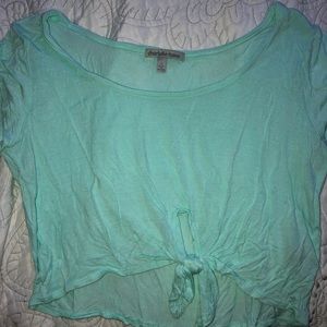 Teal crop top